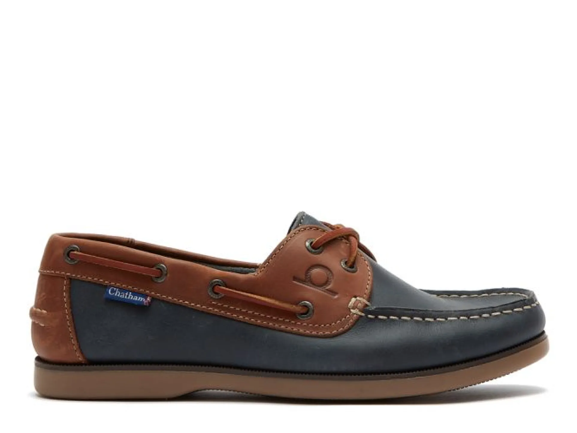 Chatham Men's Whitstable Leather Lace-Up Boat Shoes Csw/Nt