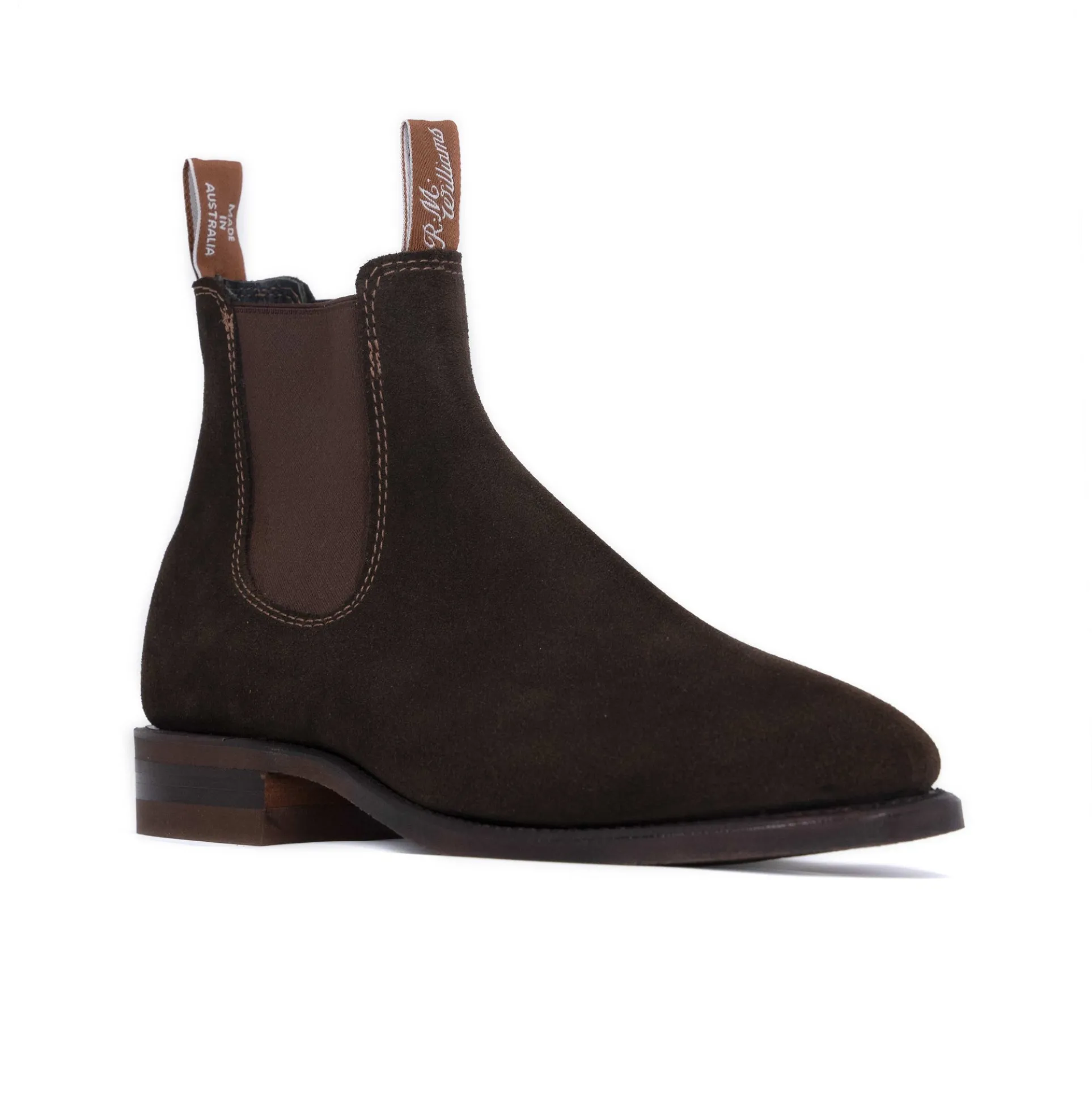 R.M. Williams Men's Comfort Craftsman Suede Slip-On Boots B543S/08